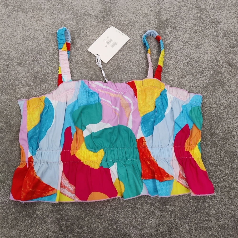 Y.A.S. Women's Colorblock Colorful Tank Top Size XL NEW Bohemian Boho